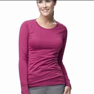 Carhartt Jersey Scrub Top Dark Pink Size S